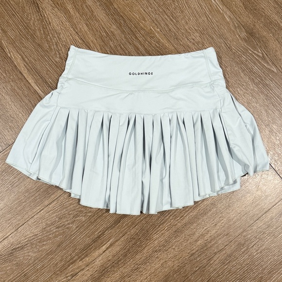 Gold Hinge Women's Pleated Tennis Mini Skirt - Picture 4 of 5
